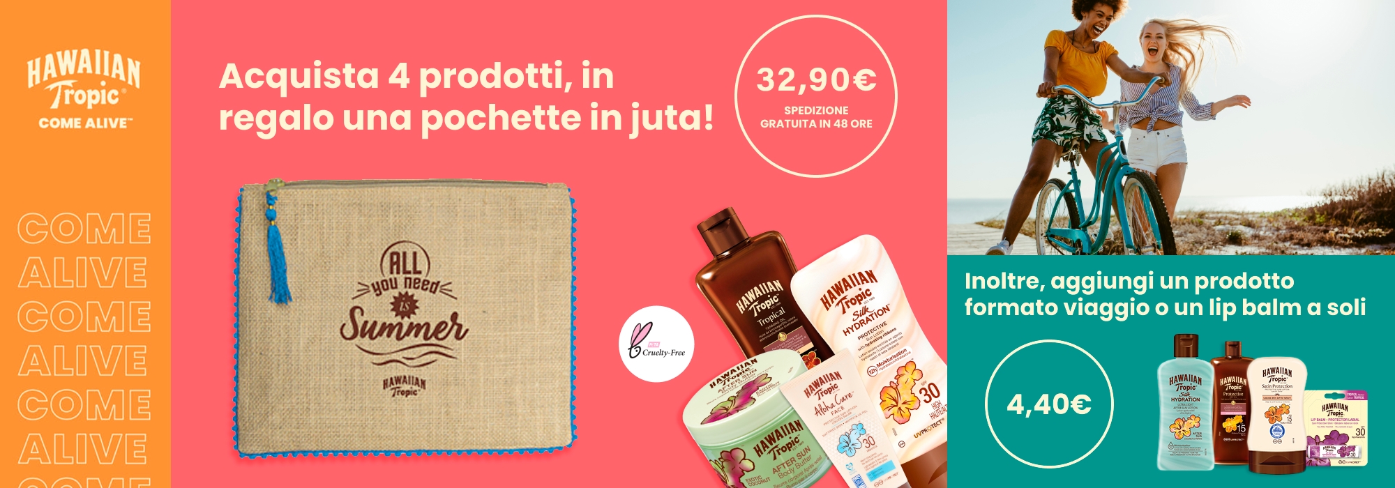 pochette in juta Hawaiian Tropic